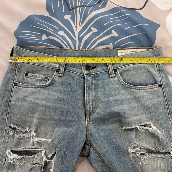 RAG & BONE • Ripped “ The Dre” Lt. Blue Jeans • sz 28 • - Picture 9 of 9